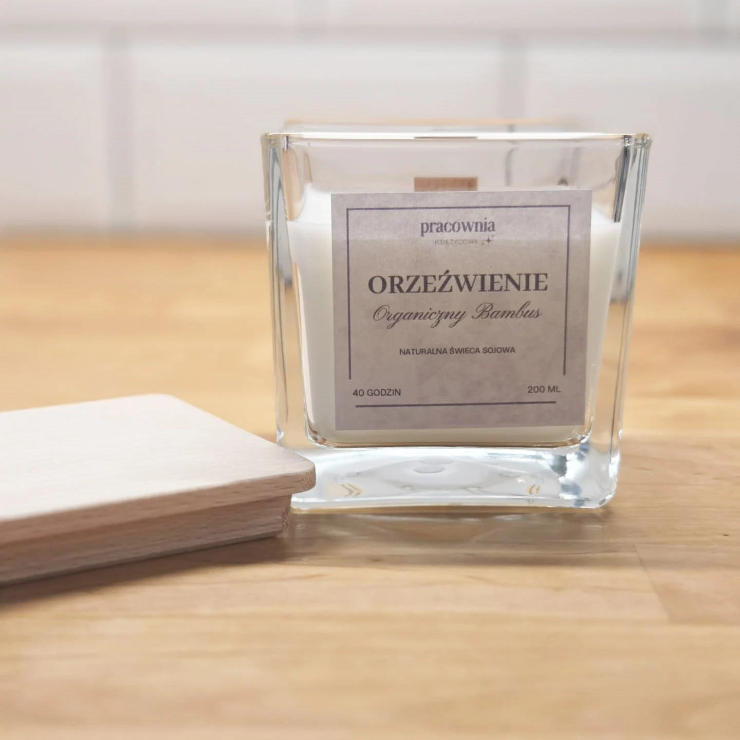 Orzeźwienie / organiczny bambus - świeca sojowa w eleganckim szkle - obrazek 3