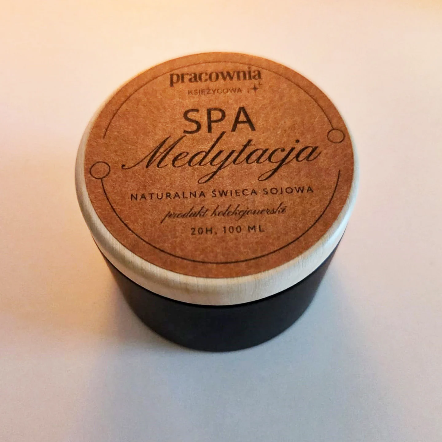 Wieczorny spokój / medytacja & spa - świeca sojowa w aluminium czarna