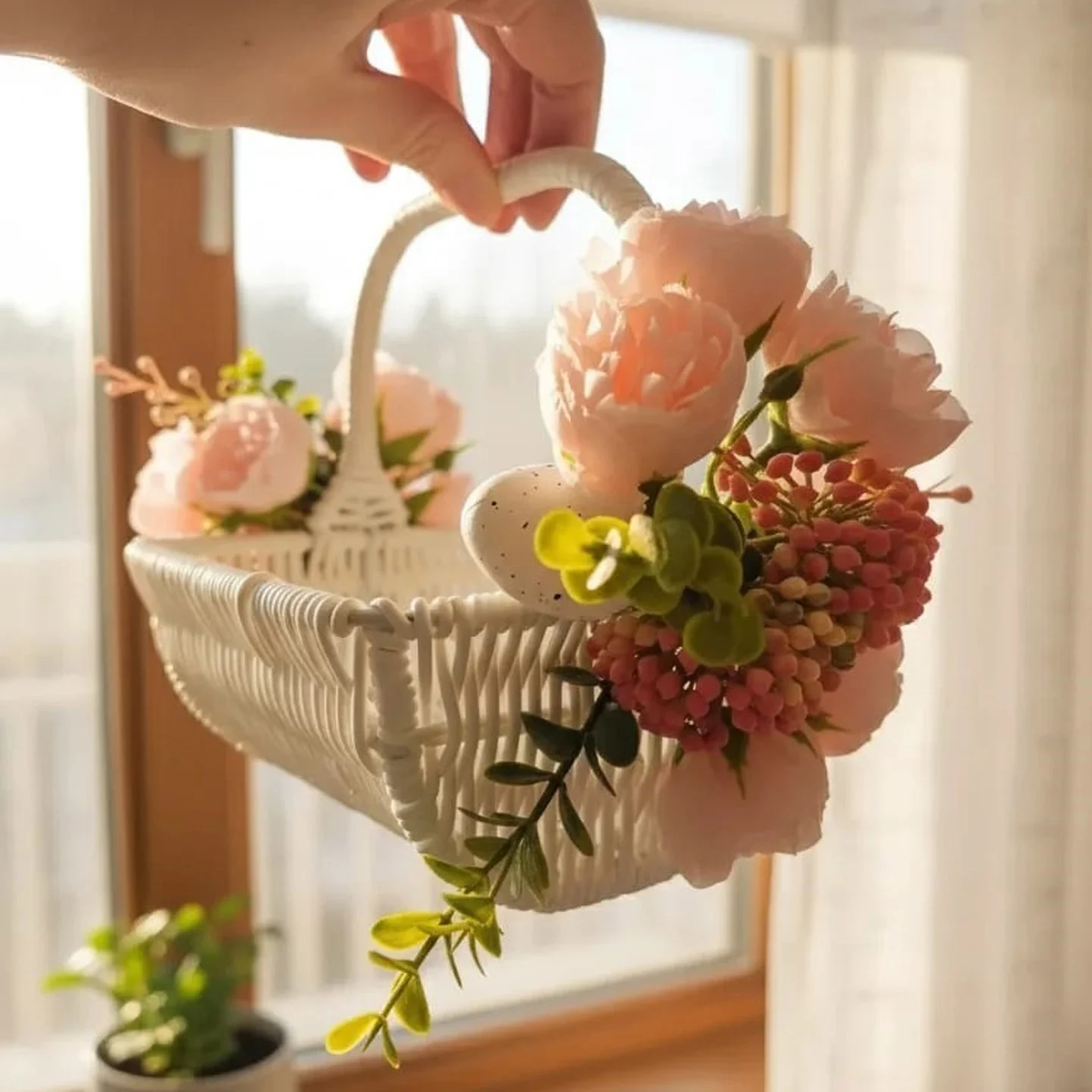 Dziecięcy koszyczek wielkanocny - biel